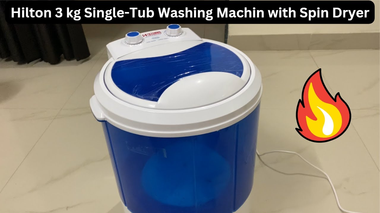 Hilton 3 kg Single-Tub Washing Machine with Spin Dryer Portable Single Tub Washer - With Spin Dryer