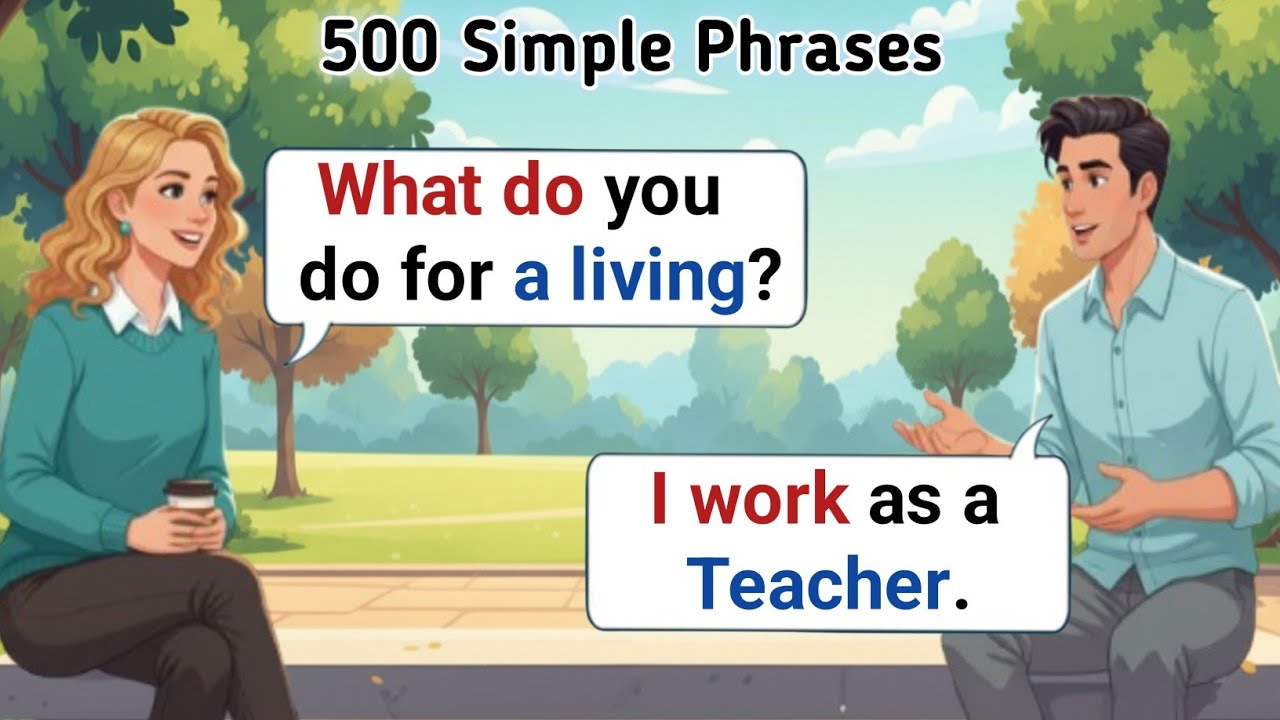500 Simple Phrases | English Speaking Practice for Beginners | English Conversation