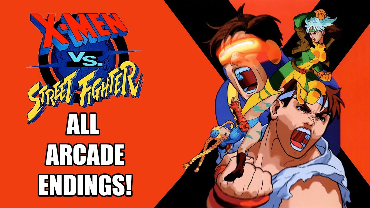 X-Men vs Street Fighter - ALL arcade mode endings!