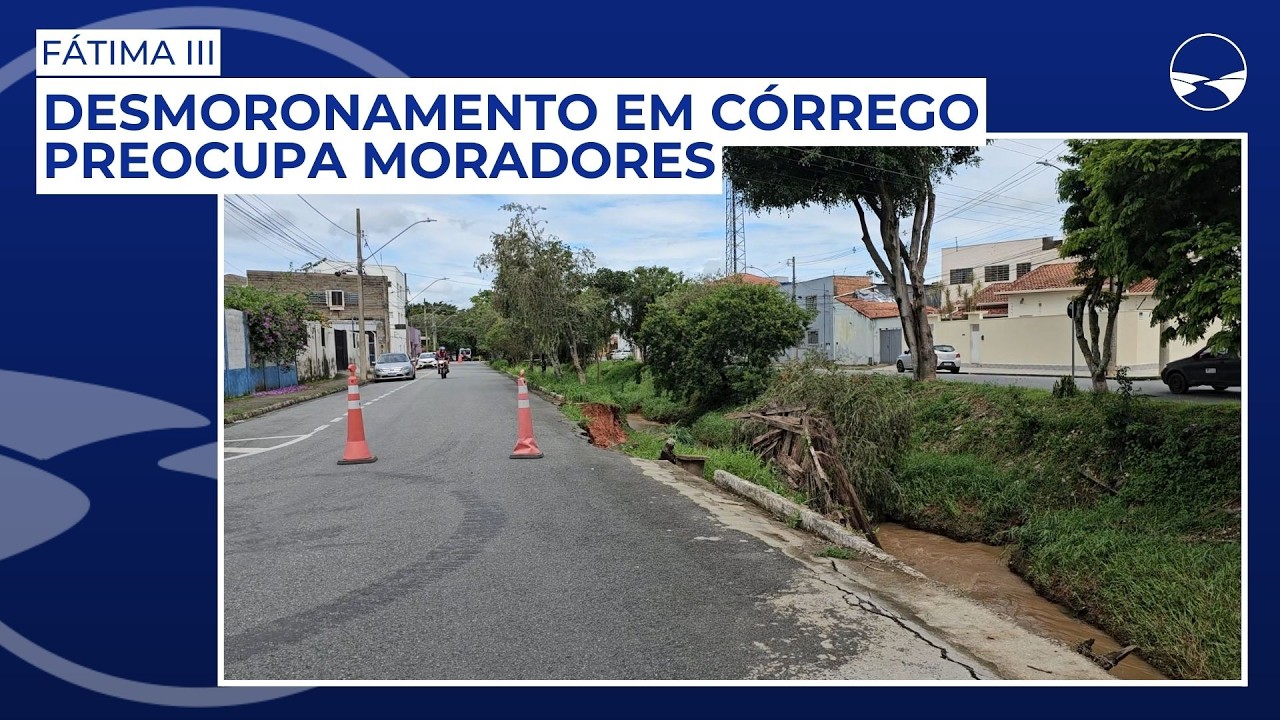 Desmoronamento em córrego do Fátima III preocupa moradores e Terra do Mandu mostra mais erosões