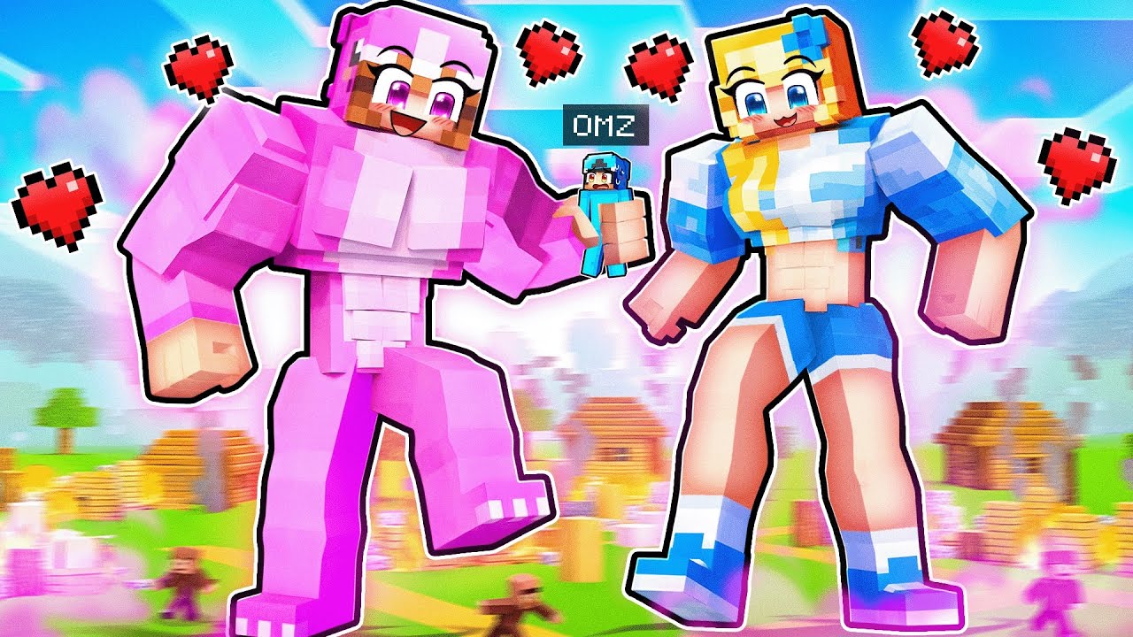 OMZ and Strong GIRL LOVE CURSE in Minecraft!