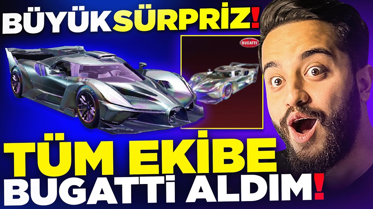 BÜYÜK SÜRPRİZ! 70.000 UC TÜM EKİBE BUGATTİ ALDIM! PUBG Mobile