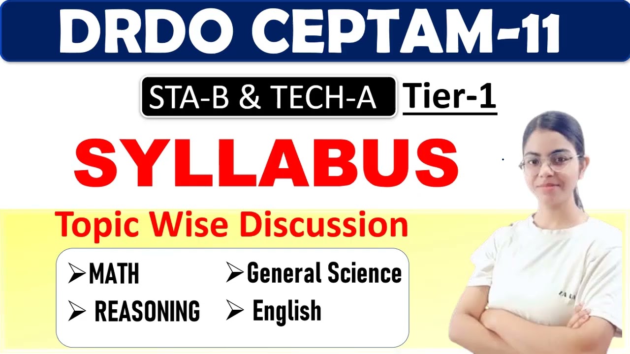 DRDO CEPTAM 11 Tier 1 Syllabus for STA-B & Tech-A #drdo #drdo_ceptam11