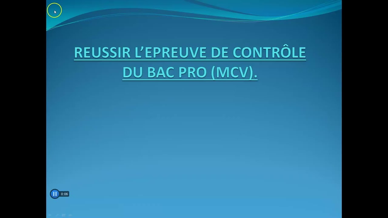Réussir l'Epreuve de Contrôle du Bac Pro (MCV)