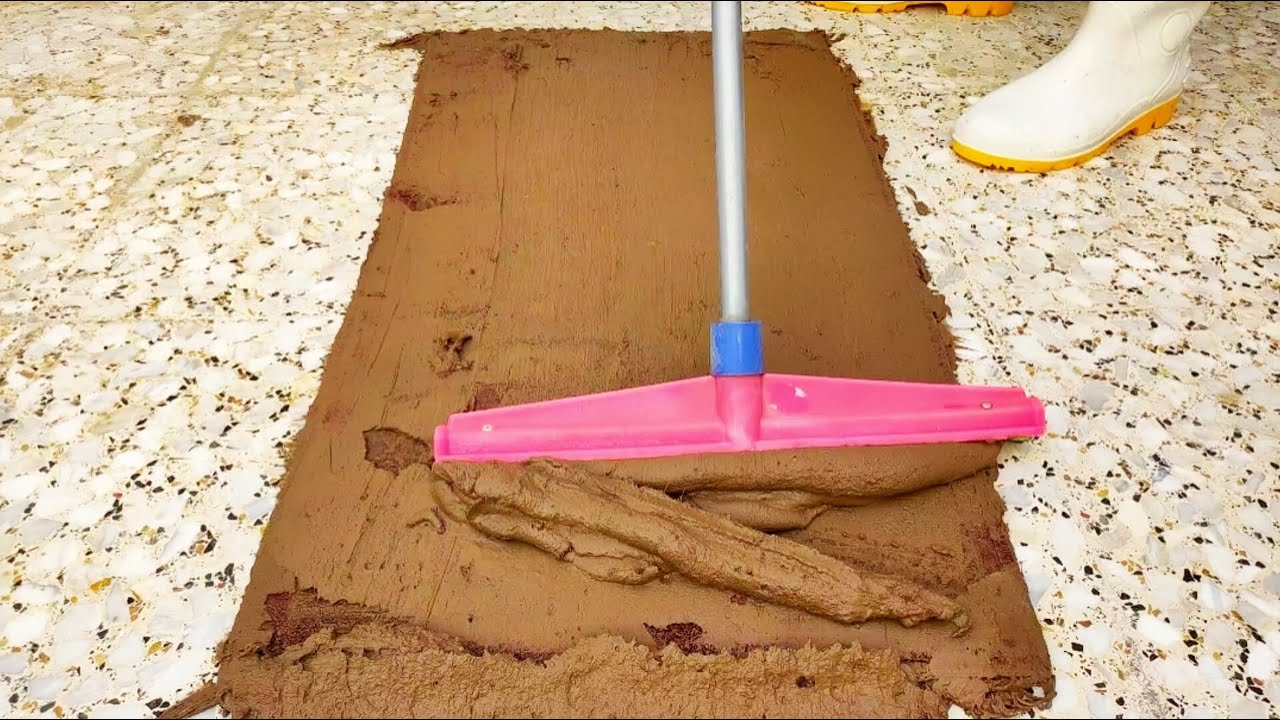 72 years old decorative carpet - Satisfying cleaning of carpet covered with heavy mudd and dirt 👀