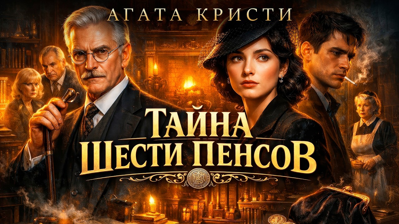 Агата Кристи - ТАЙНА ШЕСТИ ПЕНСОВ | Детектив | Аудиокнига (Рассказ) | Читает Большешальский