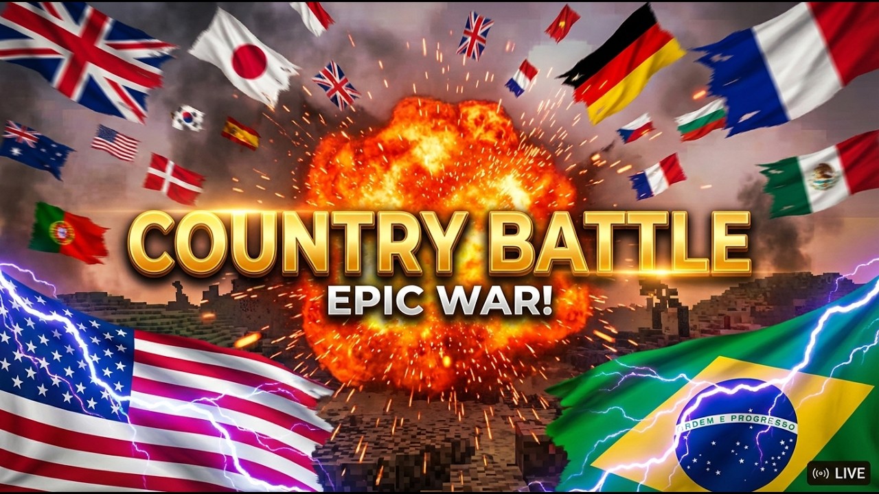 COUNTRY BATTLE 🌍🔥 100 Nations Enter… Only 1 Survives! | Live Elimination