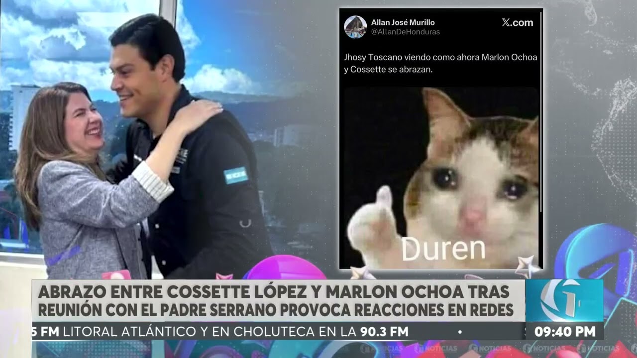 Abrazo entre Cossette López y Marlon Ochoa genera reacciones en redes