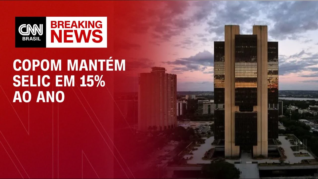 Copom mant&eacute;m Selic em 15% ao ano | FECHAMENTO DE MERCADO