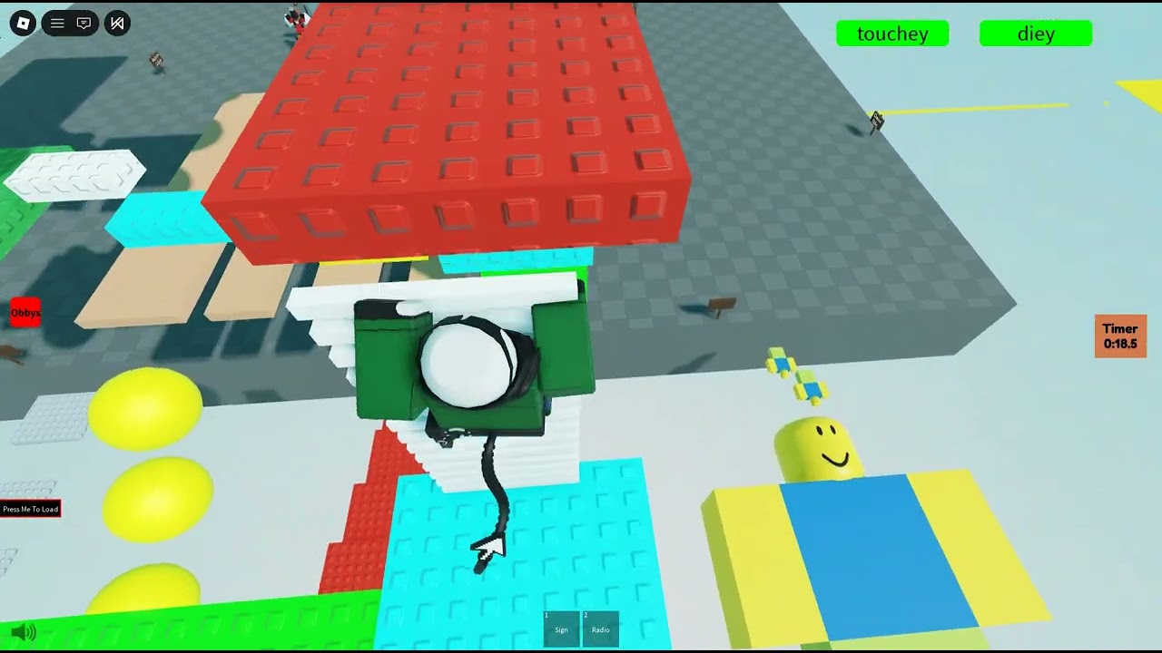 My first YT video! Beating Rainbow obby in my friend´s game