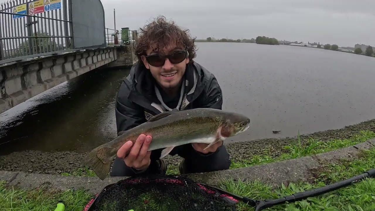 UK Rainbow trout fishing in Walthamstow Reservoirs.