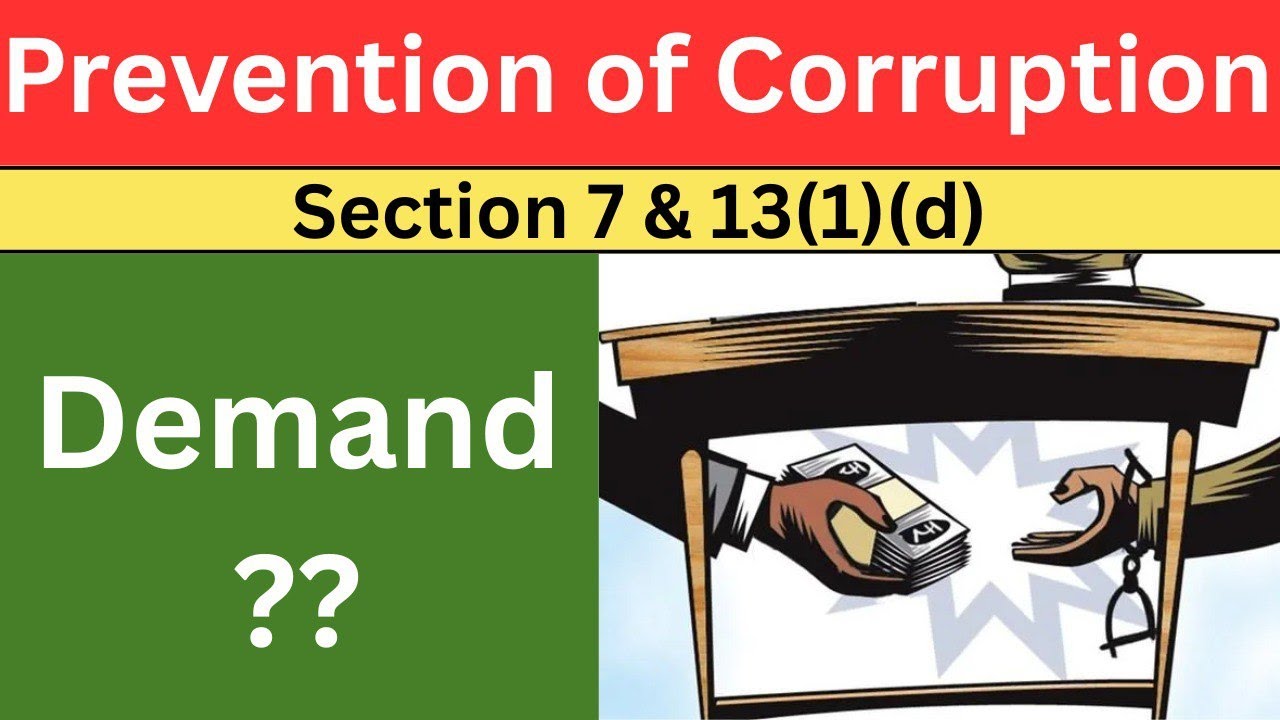 🎥 Demand First Doctrine | Bribe Cases Under PC Act | Supreme Court Guidelines Explained