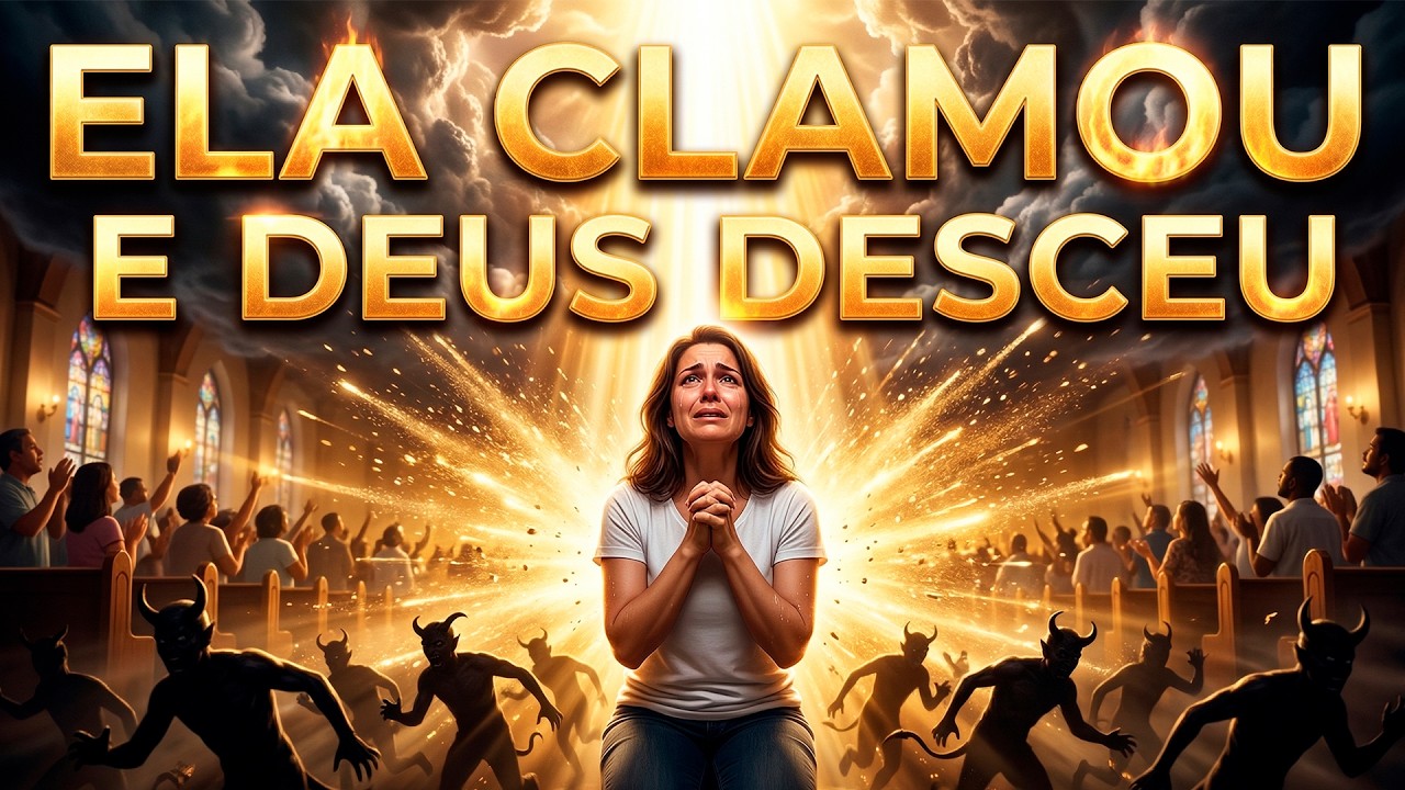 Mãe que ora dobra os joelhos, o céu se Abre , o inimigo treme
