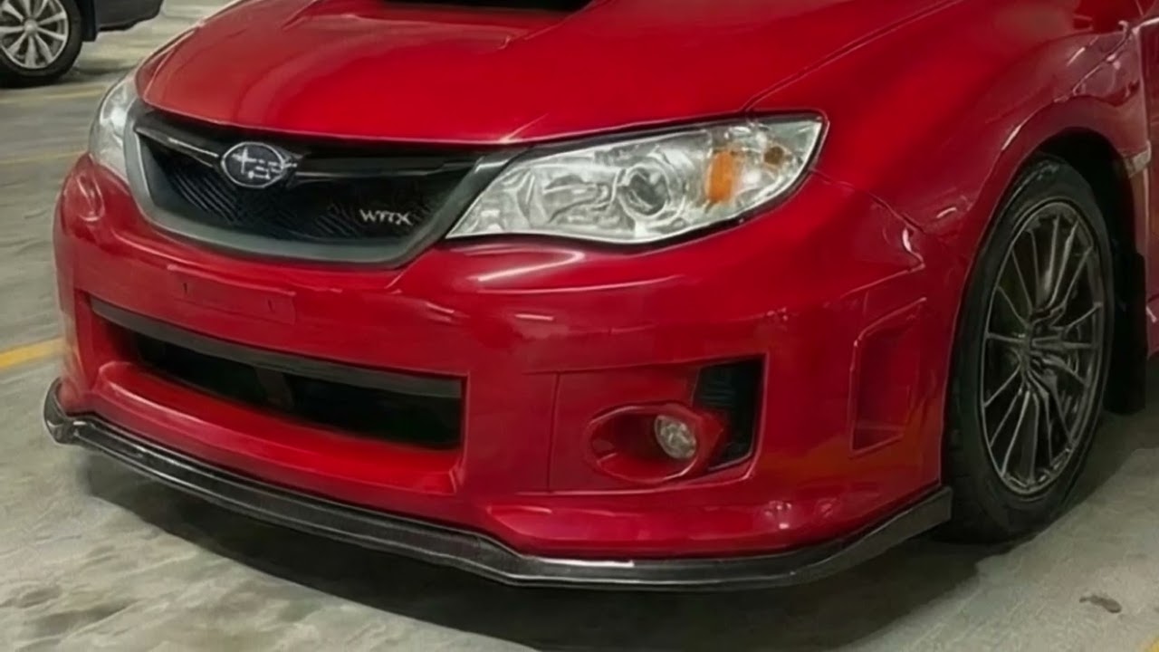 NexaNovo – Carbon Fiber Print Front Bumper Lip Splitter for Subaru Impreza WRX STI (2011–2014)