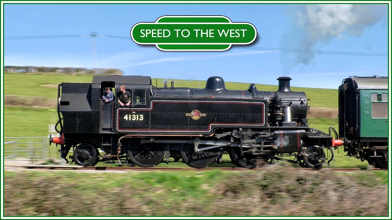 'Mickey Mouse' Tank: 41313 On The Swanage Branch
