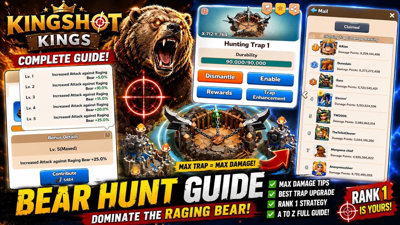 BEAR HUNT GUIDE Kingshot !🔥In Hindi full Guide👍 #bearhunting #f2p #bear #gaming #kingshotgames #kvk
