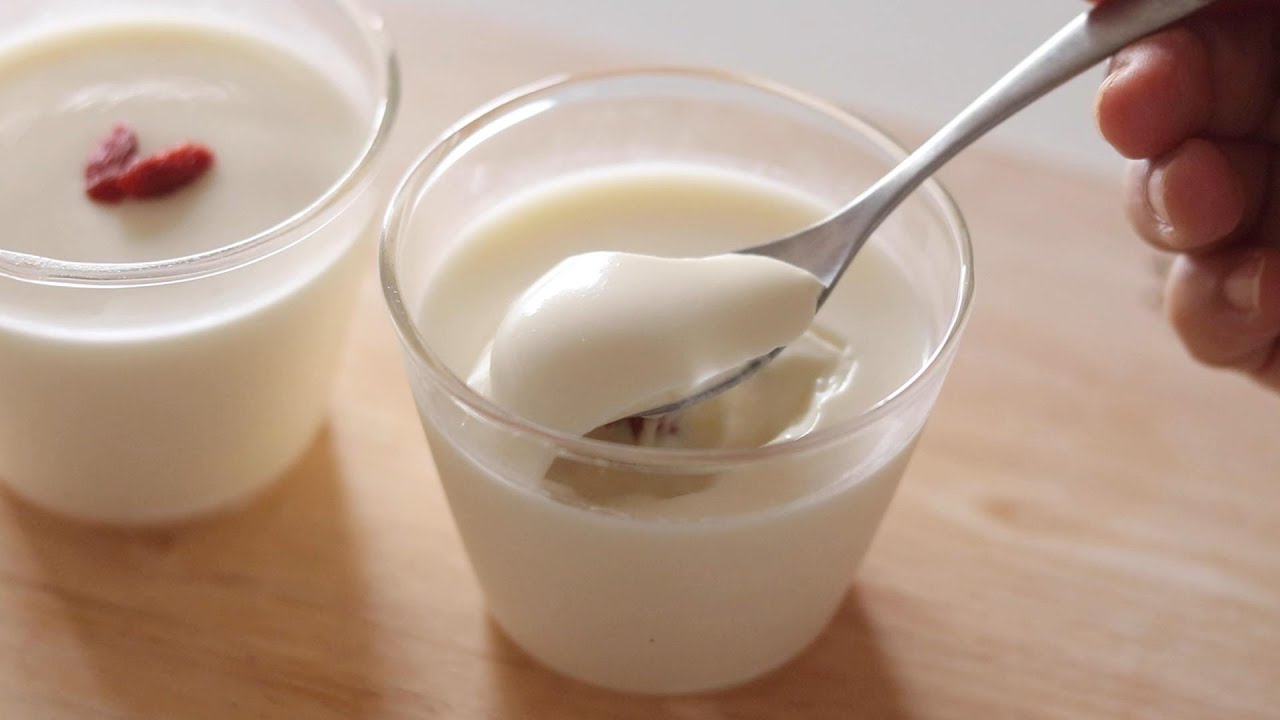 杏仁霜不使用！混ぜて冷やすだけとろける杏仁豆腐の作り方 / Almond jelly recipe