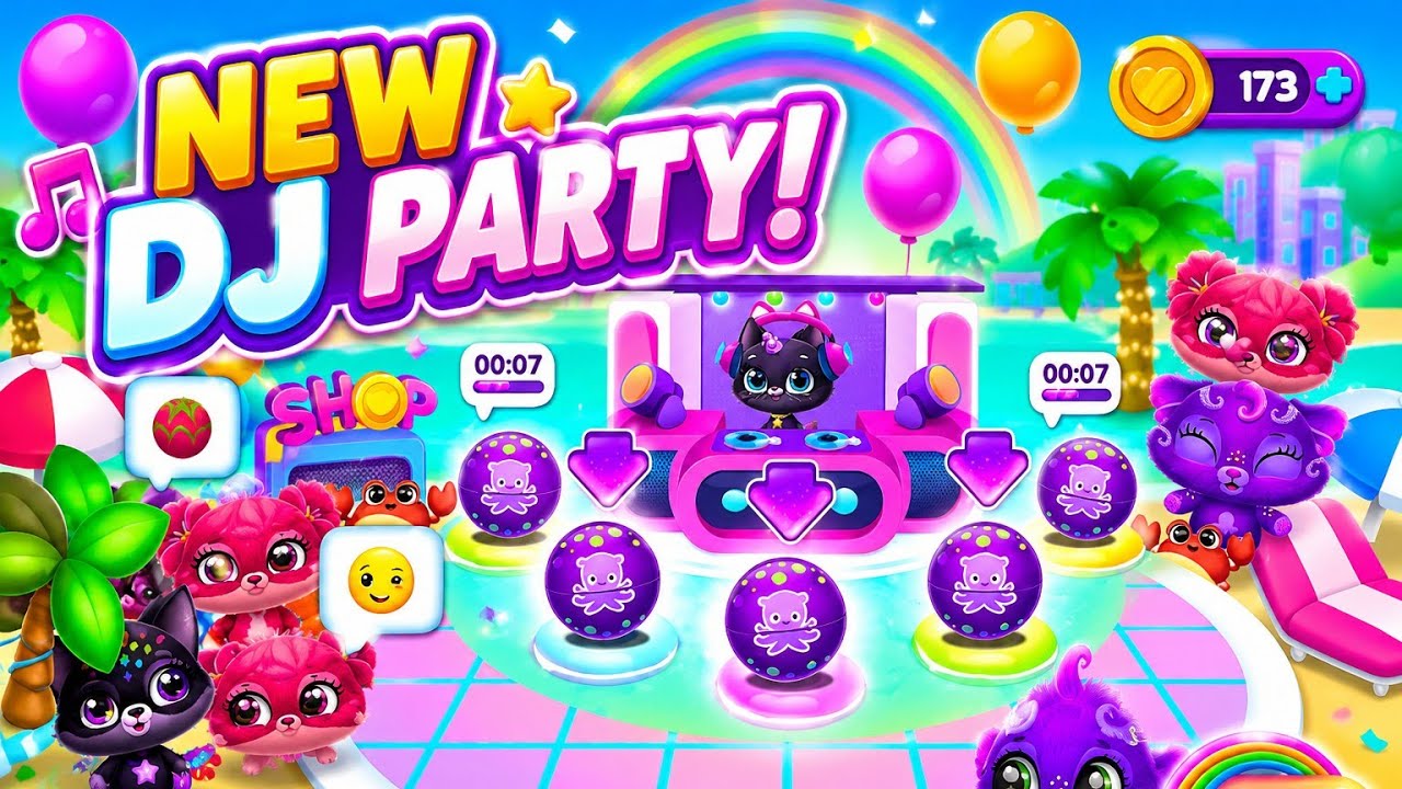 Fluvsies merge party Tutotoons games mini games