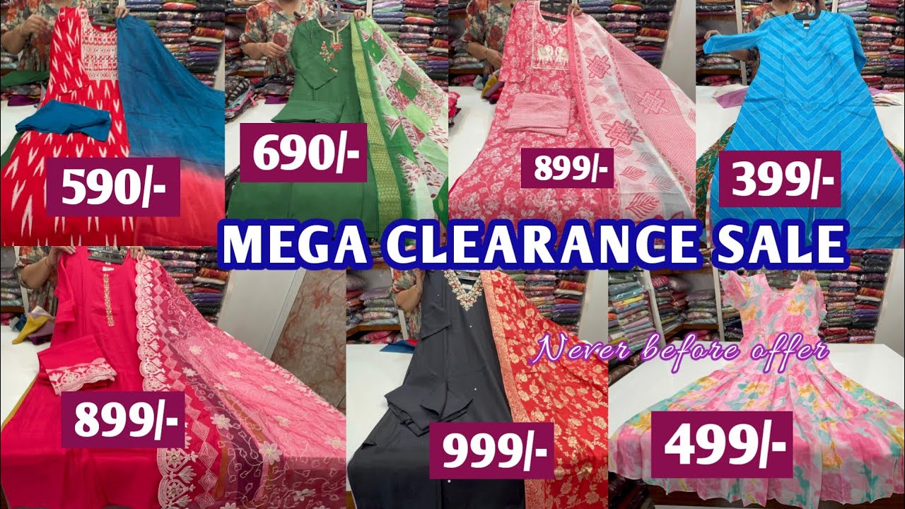MEGA CLEARANCE SALE on latest collection kurtis kurti sets frocks