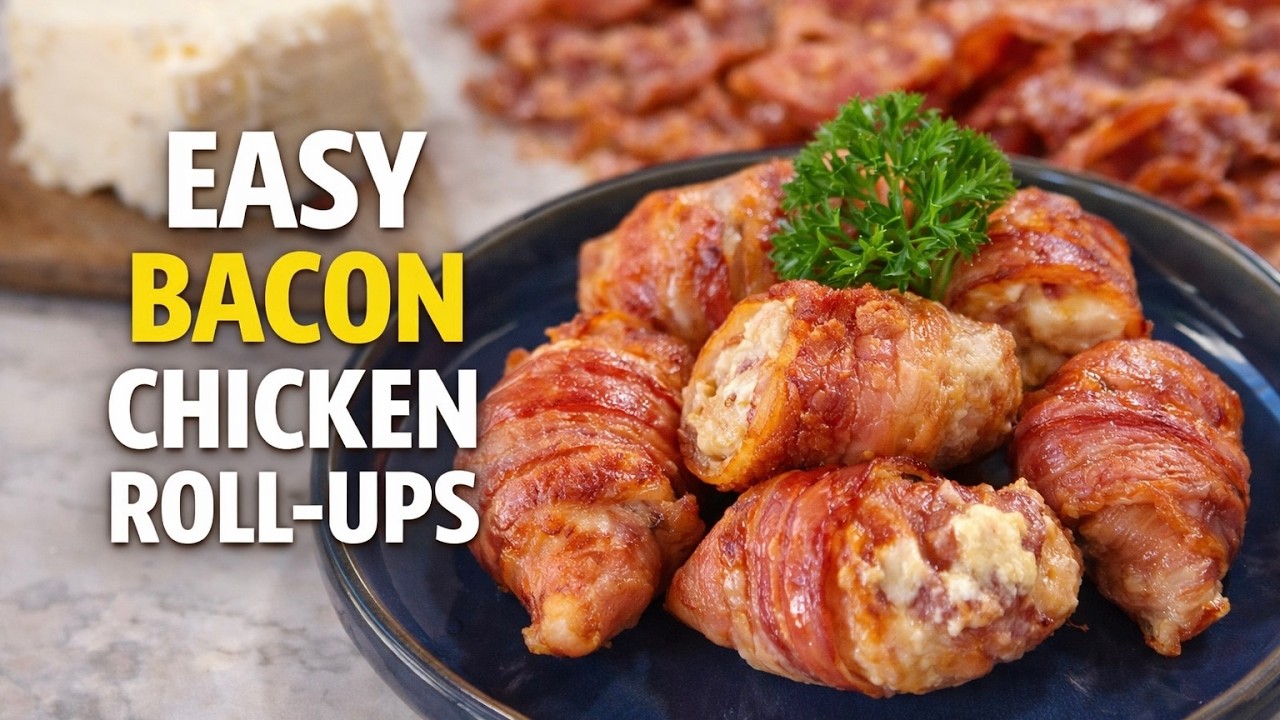 ✨ Chicken Roll-Ups with Cream Cheese & Bacon 🍗🥓