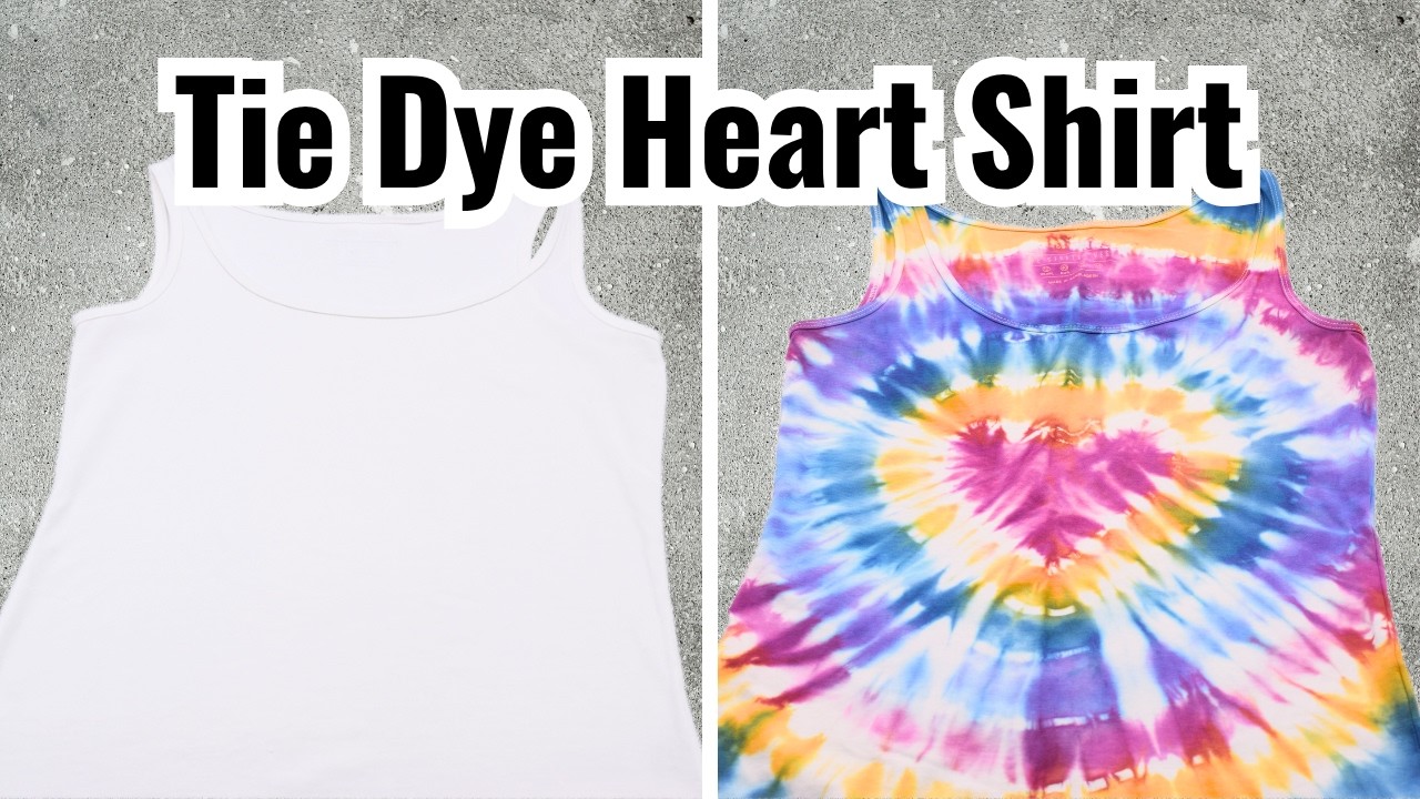 Tie Dye Heart Shirt Tutorial | Easy Heart Tie Dye Shirt Design - 2 Techniques!