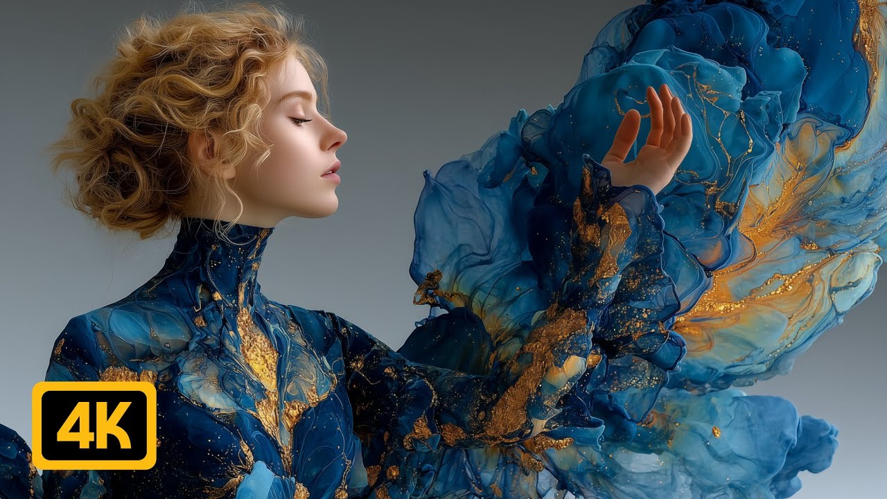 Visual Poems | Marbling | The Flight of Color [AI Music Video]