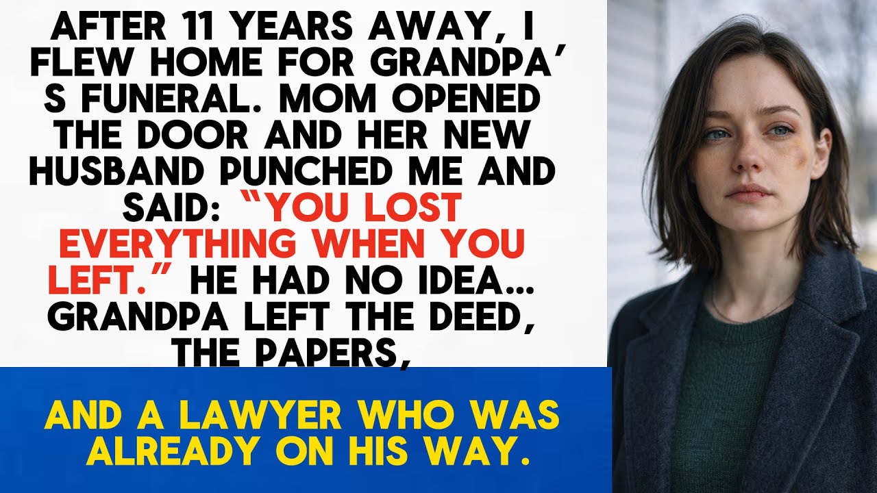 Returned for Grandpa's Burial—My Mom's Husband Hit Me… Then the Lawyer Walked In