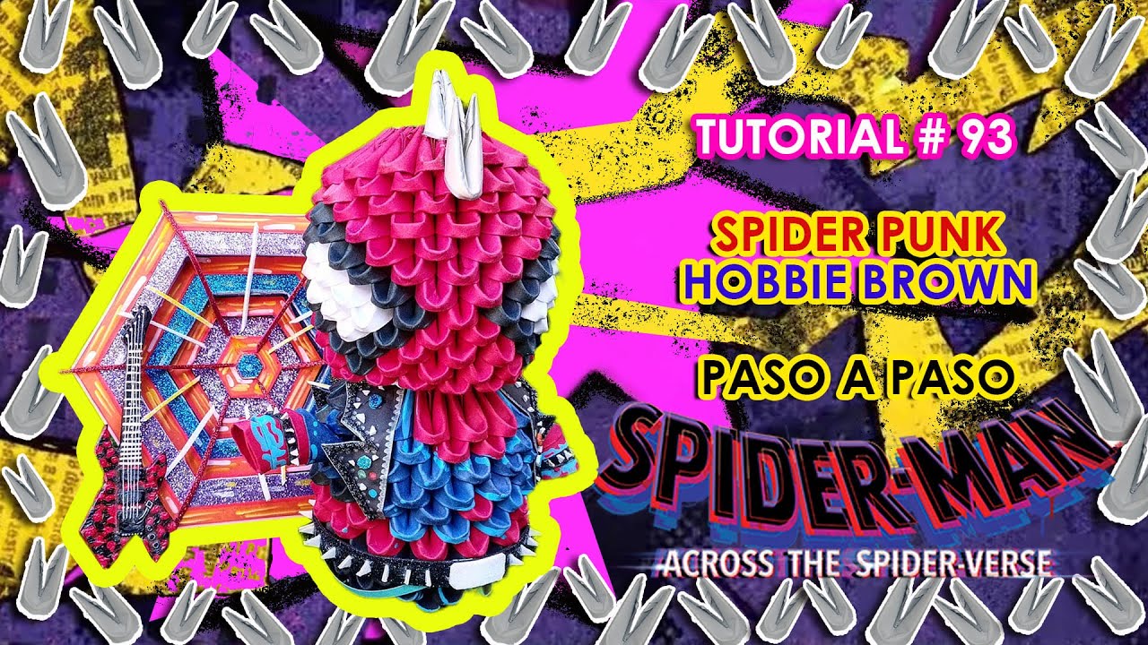 ¿Cómo hacer a SPIDER PUNK 🤟🏻en Origami3D ?✂️| Across the Spiderverse 💥| Tutorial paso a paso⭐