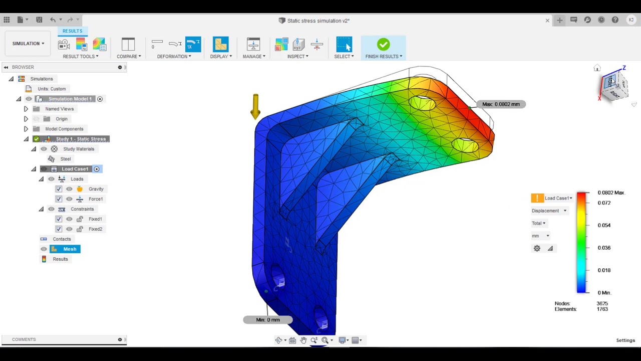 How to do a static stress simulation in Fusion 360