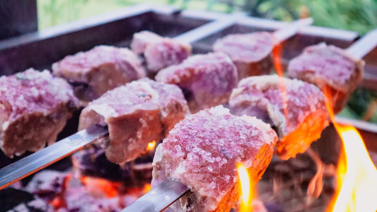 Maderian style Espetada on the Parilla Grill