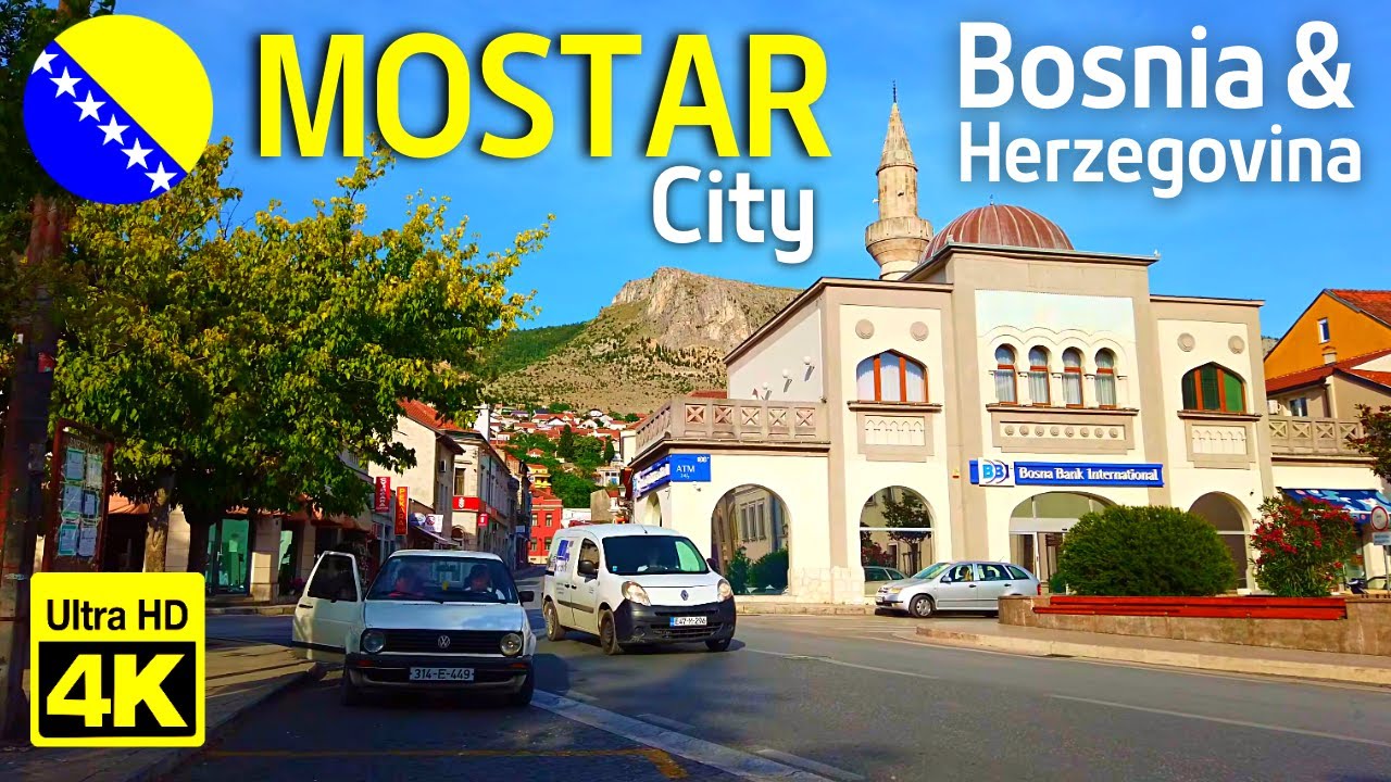 🇧🇦 Streets Walking Tour in MOSTAR / Bosnia and Herzegovina - 4K 60fps (UHD)