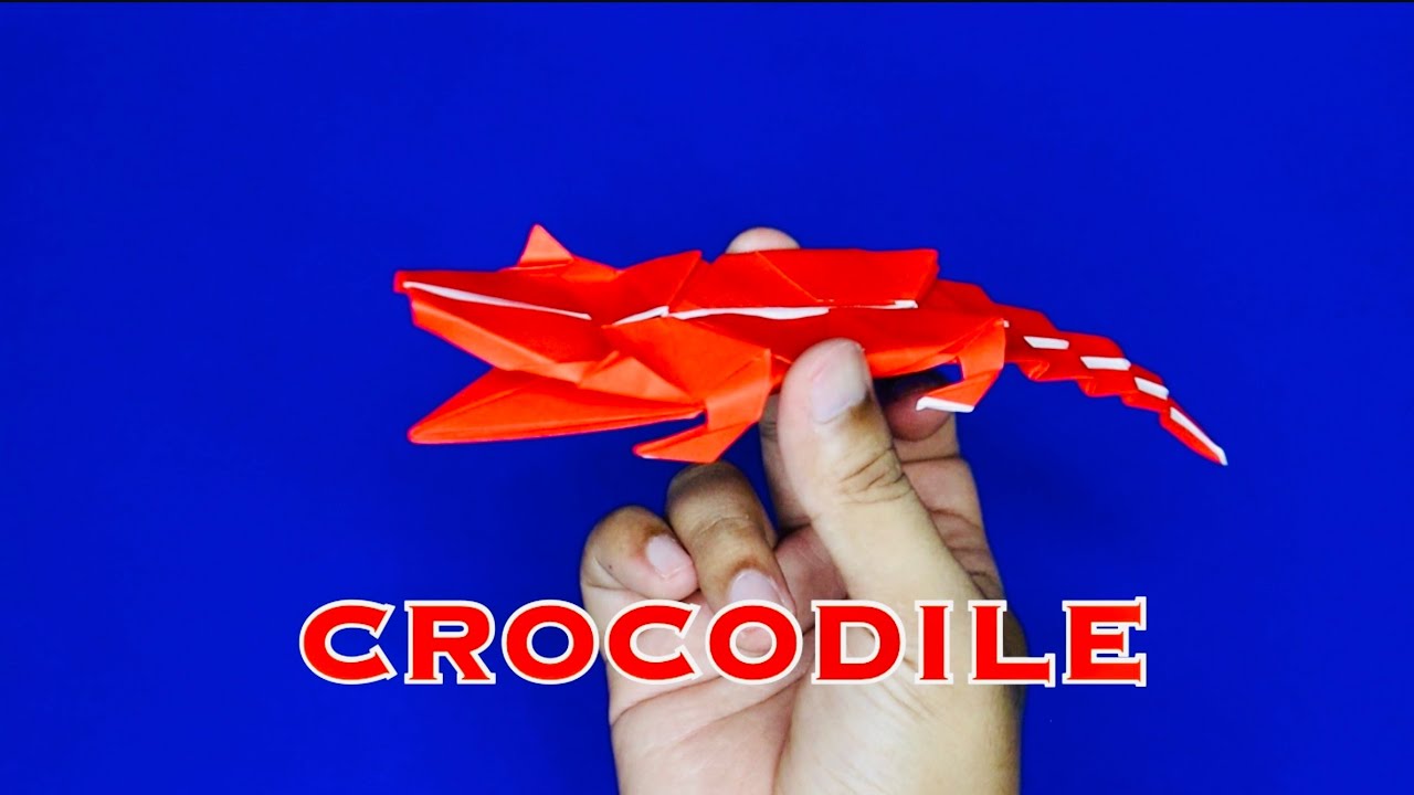 How to make origami crocodile step by step tutorial