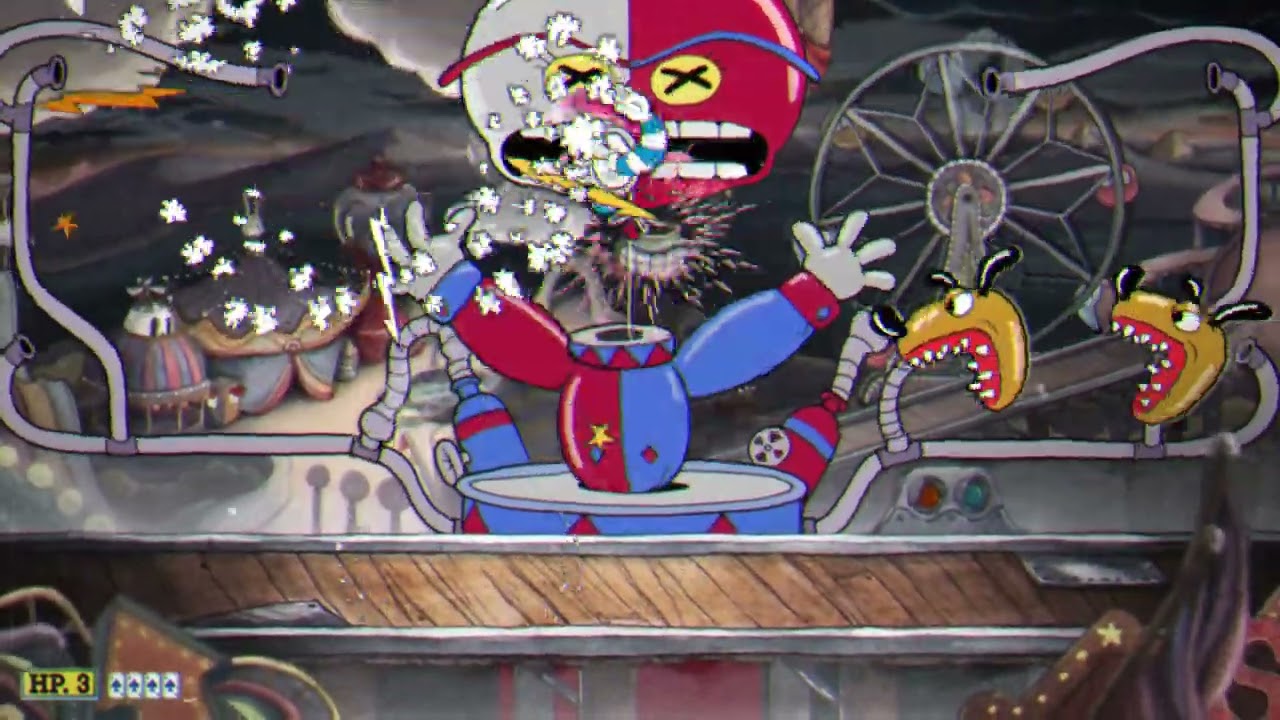 Cuphead - Beppi The Clown With Only Whetstone (Freeze Glitch)