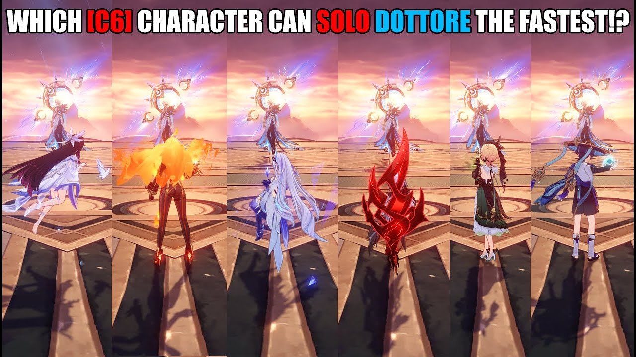 WHICH [C6] CHARACTER CAN SOLO DOTTORE THE FASTEST!? | GENSHIN IMPACT