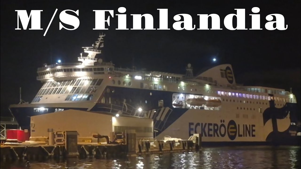 Eckerö line: M/S Finlandia leaving Tallinn at night