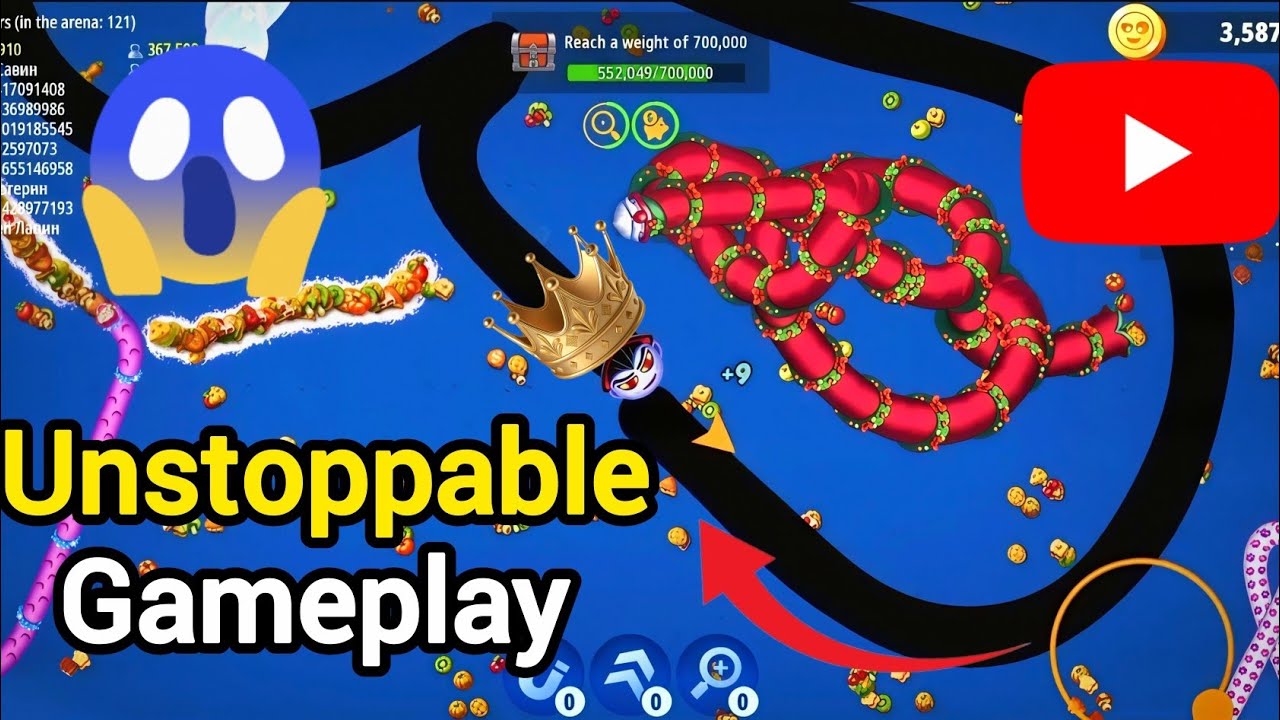 Worms zone snake... Unstoppable gameplay #snake #viral #views #video #gameplay #gamer #gamermusic 