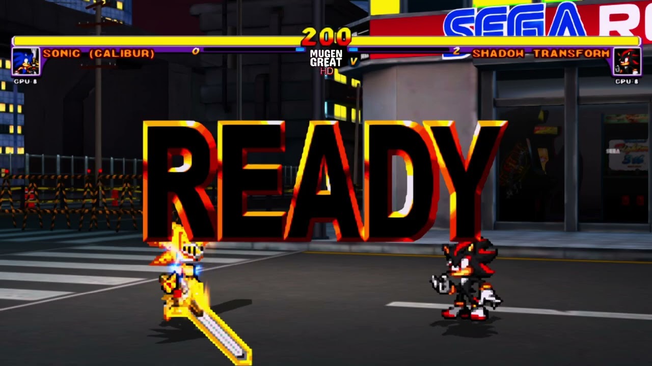 [Mugen GAME] HD Sonic (Calibur) Vs Shadow Trasnform