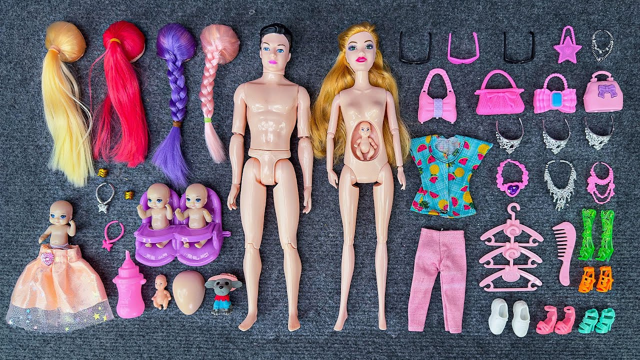 13 Minutes Satisfying with Unboxing Barbie Family Playset, Doll Dressup Set Toys ASMR | Review Toys