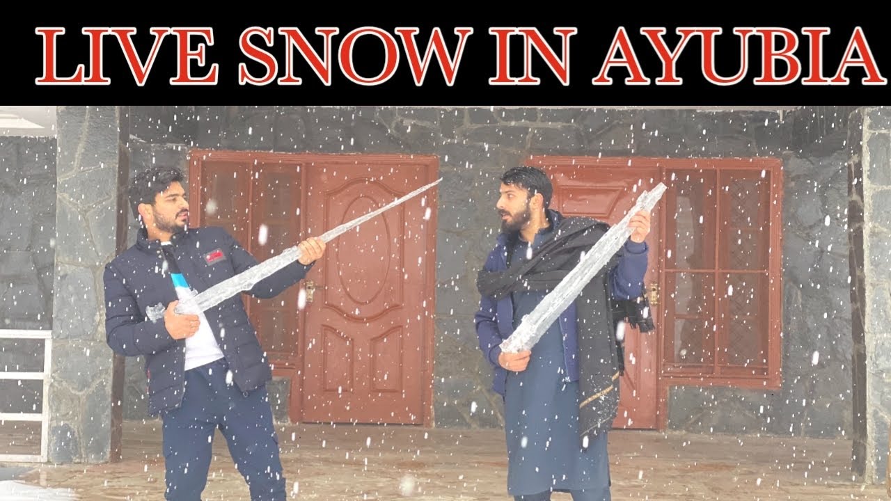 LIVE SNOWFALL IN AYUBIA | SNOWFALL 2024 ❤️ | CARS SLIPPING IN SNOW 😲