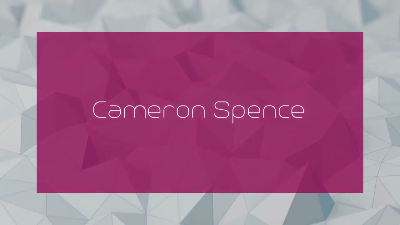 Cameron Spence - appearance