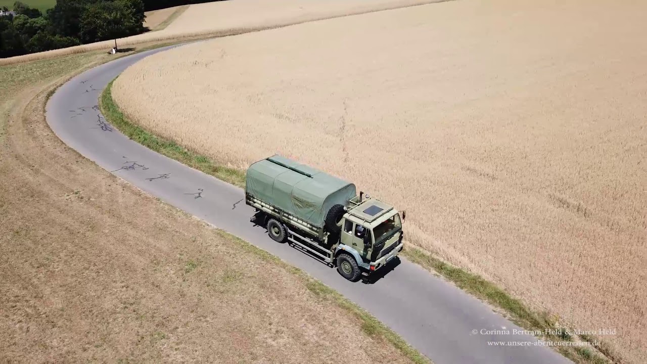 Unser MAN aus der Vogelperspektive