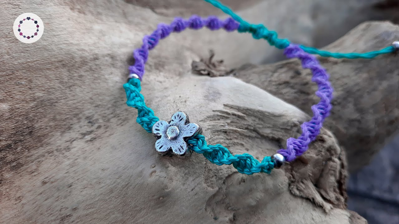 Spiral Macrame Bracelet - DIY Knotted Friendship Bracelet with Beads - Easy Tutorial