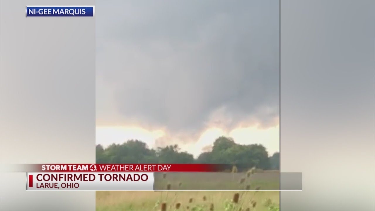 Funnel clouds, tornado in Hardin County