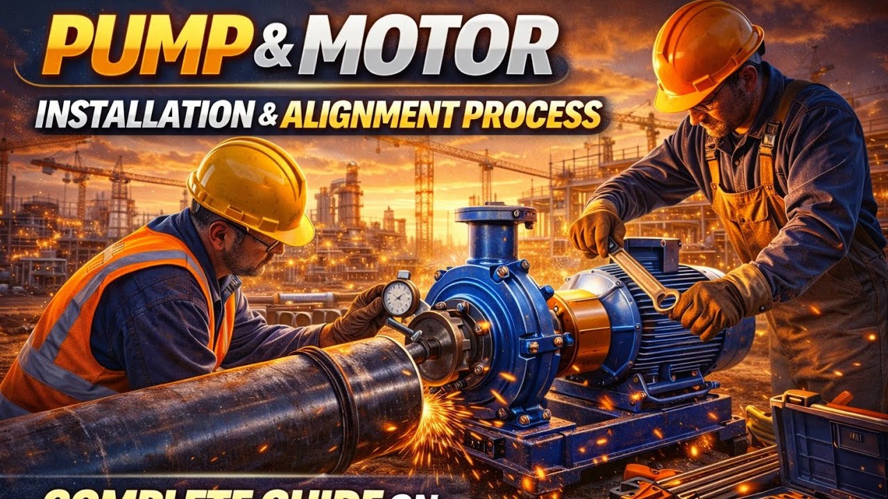 Pump and Motor Installation & Alignment Process | Complete Guide on Construction Site
