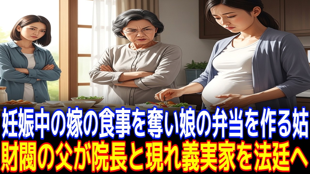 妊娠中の嫁の食事を奪い娘の弁当を作る姑, 財閥の父が院長と現れ義実家を法廷へ
