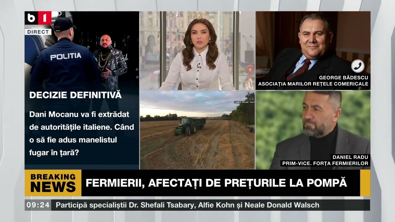 D. RADU, FORȚA FERMIERILOR ȘI G. BĂDESCU, ASOC. MARILOR REȚELE COMERCIALE, DESPRE SCUMPIRI ÎN LANȚ