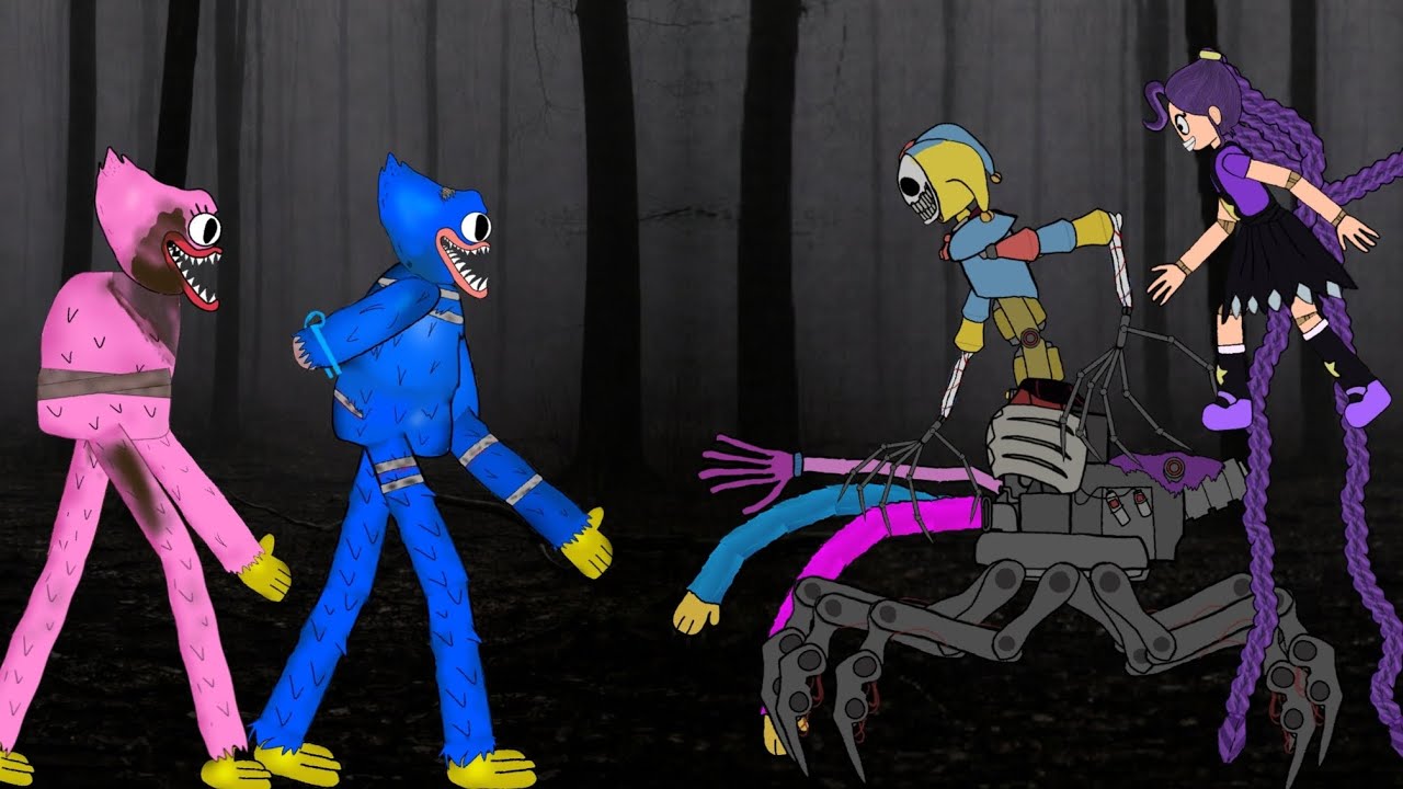 PROTOTYPE,Lily LoveBraids vs Huggy Wuggy,Kissy Missy Poppy playtime Chapter 5 Animation.