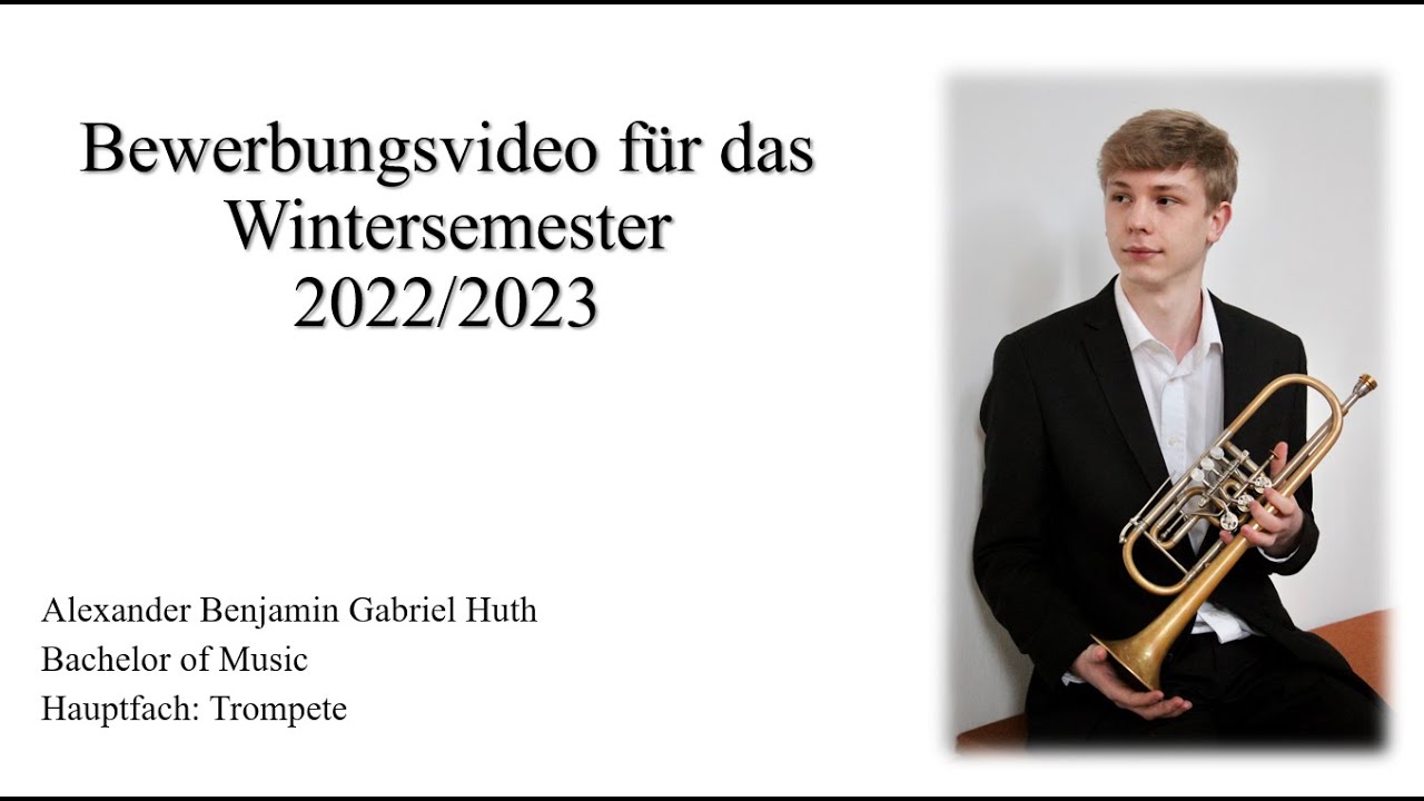 Bewerbungsvideo 2022 | Alexander Benjamin Gabriel Huth