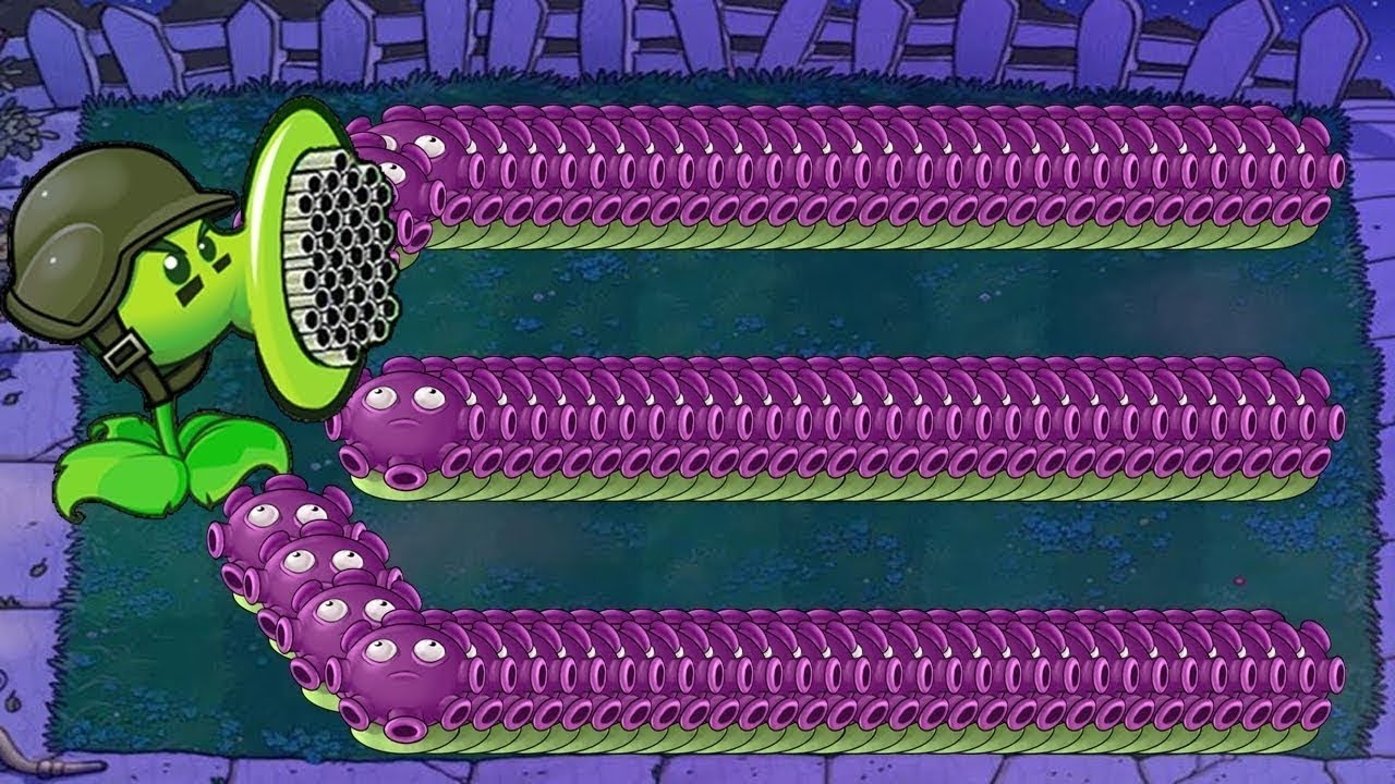 99 GATLING PEA X GLOOM SHROOM VS 99 GIGA GARGANTUAR VS DR. ZOMBOSS  PLANTS VS ZOMBIES HACK