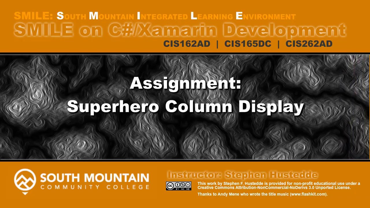 C#/Xamarin Cohort 02Z - Superhero Columns Assignment
